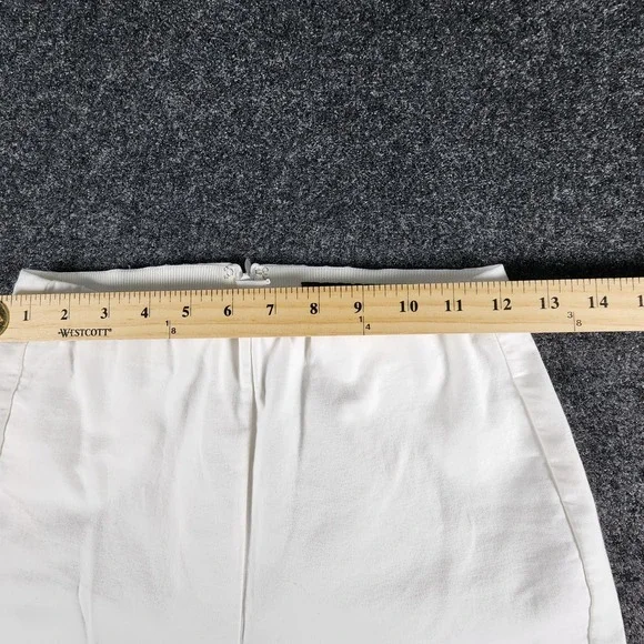 Rag & Bone Womens White Cotton Mid Rise Zip Back Straight Leg Pants Size2(24x26) - Picture 8 of 10